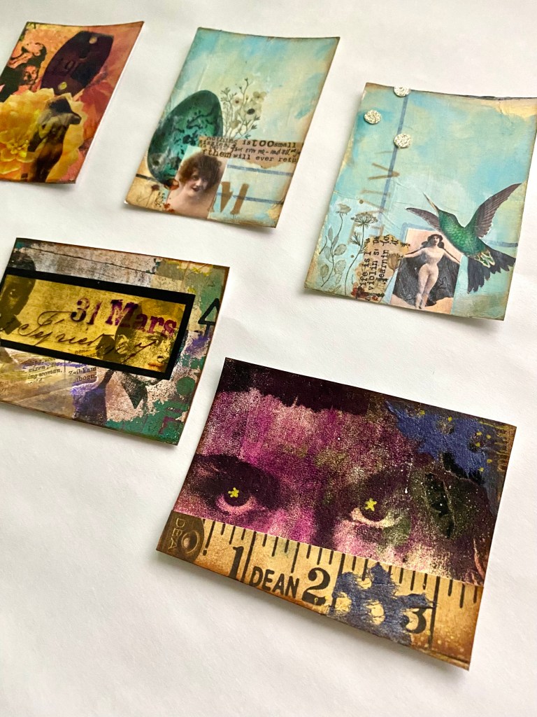 Group of Artist Trading Cards made by Nikki Luscombe.